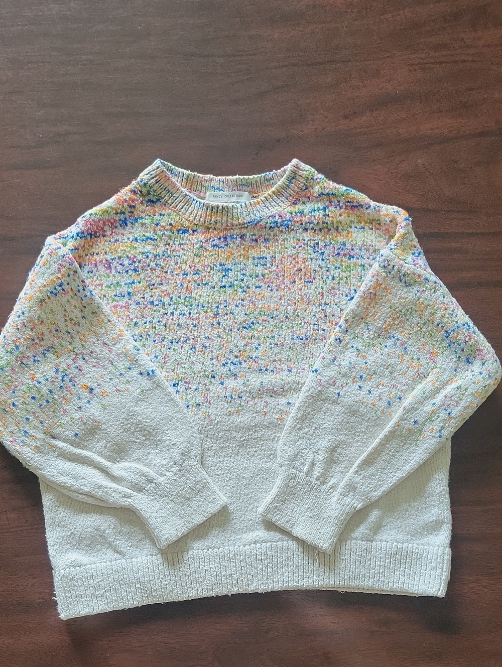 Zara Multicolor Speckled Crewneck Sweater